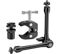 11 Inch Magic Arm with Super Clamp, Adjustable Table Mount with 1/4 Inch Thread for Photography, DSLR Camera, Gopro, LED Light