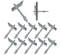 11 Jeux de Cheville a Bascule, M8 x 100mm Suspente Placo Robuste, Cheville Placo Charge Lourde avec Rondelles et écrous, pour Les Plafonds et Les Plaques de Plâtre