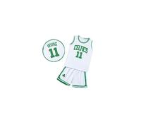 11#Kit de Maillot de Basket-Ball Enfants Fans Jersey Garçons Sportswear Gilet de Basket-Ball sans Manches Hauts et Shorts Sports Set Survêtement d'été Cadeaux pour garçons Grils,Blanc,L