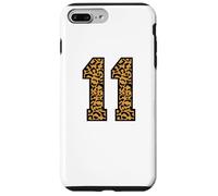11 numéro Leopard Eleven Team Sports Varsity Matching Coque pour iPhone 7 Plus/8 Plus