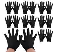 11 Paires 11 X 20 cm Gants Coton Noir pour Femmes, Gants de Travail | Réutilisables pour Soins des Mains, Dermatologique Eczema, Hydratants, Mains Sèches, Antistatiques ,Hydratation, Inspection
