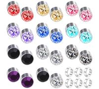 11 Paires De Boucles D'Oreilles Magnétiques, 6 Clips D'Oreilles, Boucles D'Oreilles Tête Ronde, Boucles D'Oreilles Strass, Boucles D'Oreilles Bijoux, Accessoires Femme