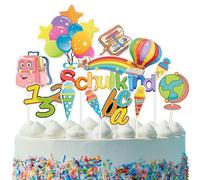 11 PCS Décoration de Gâteau Rentrée des Classes, Cupcake Topper Retour à L'école, Rentrée Scolaire Décoration de Gâteau, Décoration d'entrée à l'école pour Garçons, Filles