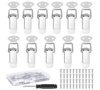 11 Pcs Fermeture à Levier à Pression, Fermoir à Bascule en Acier Inoxydable, Loquet à Bascule, Fermoir de Tension, Verrous à Tension Loquet à Ressort pour Valises Boîte à Outils Armoires Tiroir