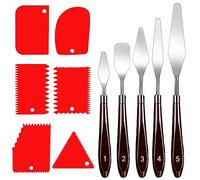 11 pcs Palette Couteau Set Couteau palette Outils de peinture Spatule acrylique Couteau à raclette, Couteau à peindre Spatule Peinture Couteau acrylique Spatule Pour Peindre Peinture à l'huile Gouache