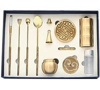 11 Pcs/Set Ensemble D’Outils D’encens en Laiton, Cône De Brûleur D’encens Moule Fait à La Main Kit De Fabrication Complet, Accessoire De Parfum D’intérieur pour La Méditation De Yoga