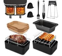 11 Piece Accessoires Air Fryer,Silicone Air Fryer Mould Accessories for Ninja Foodi AF400EU、 AF300EU、COSORI,、Tower 7.6L/8L/9L/9.5L