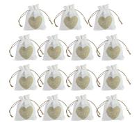 11 Pièce Sachets en Toile de Jute 10 x 8 cm,Pochettes Jute en Motif de Coeur,Jute Pochette Baptême Pochon Tissu Réutilisable,Petit Format Sachet,pour Mariage,Cadeaux
