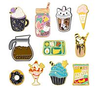 11 pièces Badges en émail Insignes broches broches Épingles à badge en métal Accessoire de mode pour femme adolescente Convient pour les sacs de vêtements vestes artisanat bricolage (Gourmet)