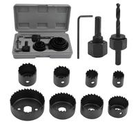 11 Pièces Coffret Scie Cloche, 19mm-64mm Coffret Scie Cloche Bois, Scie Cloche Placo, Coffret Scies Trépans pour le Perçage Précis de Trous Dans le Bois Minces, les Panneaux en PVC, le Plastique