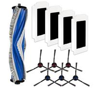 11 Pièces de Rechange pour ECOVACS DEEBOT T30S Pro Omni, T30S, T30S Combo, T30 Pro Omni, T30 Omni, T30C Pro Omni aspirateur Robot, Kit d'accessoires, 1 Brosse à Rouleau, 4 Filtres, 6 Brosses Latérales