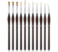11 Pièces Fin Pinceaux Peinture Miniatures pour Acrylique et Modélisme