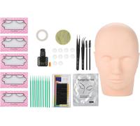 11 pièces/kit Extension de cils Kit de greffes Faux cils Pince à épiler Nettoyage Tiges Colle