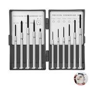 11 Pièces Mini Tournevis de Précision, Petit Kit de Tournevis de Précision en Acier Inoxydable Jeu D'outils D'horloger Kit de Réparation de Lunettes pour Montres Tablettes et Bricolage