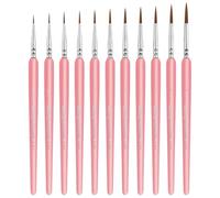 11 Pièces Pinceaux Miniatures Pour Peinture À Détails Fins Pour Aquarelle Acrylique Gouache Peinture À L'huile Sur Le Visage Échelle Modèle Figurines Marqueurs De Lignes Fines