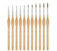 11 Pièces Pinceaux Miniatures Pour Peinture À Détails Fins Pour Aquarelle Acrylique Gouache Peinture À L'huile Sur Le Visage Échelle Modèle Figurines Marqueurs De Lignes Fines