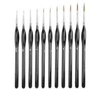 11 Pièces Pinceaux Professionnels pour Les Détails pour Acrylique Aquarelle, Miniature, Modélisme Peinture Pinceau Fins