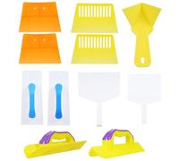 11 pièces Set d outils pour coins de cloisons sèches Trowel intérieurs et extérieurs Râpeur en plastique Couteau à ruban Outil construction enlever le papier peint Réparer les Appliquer mastic Râper p