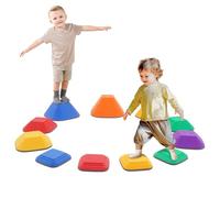 11 Pierres D'équilibre pour Enfants,Antidérapant Parcours de Motricité Intérieur & Extérieur,Balance Stepping Stones,Favorise l'Équilibre et la Coordination, motricité Enfant Dès 3+