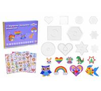 11 plaques pour perles à repasser Midi 5 mm avec feuilles de modèles dans une boîte cadeau... (11 plaques enfichables)