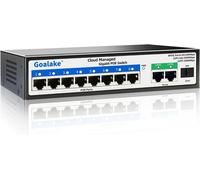 11 Ports 120W PoE+ Switch-Managed Ethernet Switch in Cloud-802.3af/at-Easy App Management-Cloud Detection,VLAN,Remote Restart-Ultra Cloud Up to 250m
