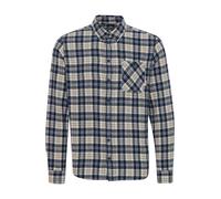 11 Project Chemise 'Hans' bleu cobalt / gris / blanc, Taille XL