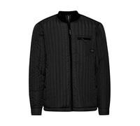 11 Project PRArik Veste matelassée mi-saison pour homme - Légèrement doublée - Col RIPP - Coupe droite, Noir (194007)., L