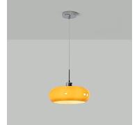 11 Suspension en Verre De Lait Blanc Au-Dessus De L’évier De Cuisine Chrome Lampe Suspendue Au Plafond du Milieu du Siècle Orange Verre Or Lustre Moderne Nordique, Orange Chrome Pole