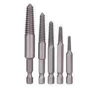 11 x 5 x 2 Extracteur de 5 pièces pour vis cassées, tige hexagonale, dents fines, outil pour enlever les vis endommagées, kit Easy-Out, tige hexagonale 1/4, simple