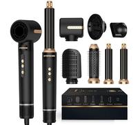 110,000 TR/MIM Seche Cheveux Brosse Soufflante 7 en 1, Atopskins Air Styler avec Diffuseur Cheveux Bouclés, 200 Million Sèche Cheveux, Air fer a boucler, Brosse Souflante, Brosse Chauffante