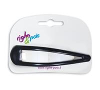 110-001 - Pince clic clac 10 cm métal caoutchouc noir - Pinces pour cheveux