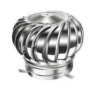110-1000mm Éolienne Évent Toit Ventilateur Rond en Acier, Acier Inoxydable Rotation Turbine Toit, Ventilateur Toit Électrique, pour Conduits Ventilation, Cheminées, Fermes(200mm/8.0in)