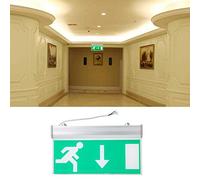 110-220V Détection et Réparation Automatique Alarme Vocale Reminde Signe D'urgence De Sortie, Panneau De Sortie D'urgence À LED, Lumière De Signe De Sortie D'urgence