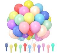 110 Ballons Anniversaire Pastel Pack Couleur Assorties, 12 Inch Ballon Helium De Baudruche, 11 Couleur Ballons Gonflables Pour Décoration Anniversaire, Baby Shower, Mariage, Fête