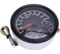 110 mm GPS-kilomètre 0 à 200 km/h multifonctionnel 8000 t/mn tachymètre E-1/4-1/2-3/4-F-jauge de niveau de carburant avec signaux de virage pour RVS Yachts Trucks noirletz chiffre CXA097B