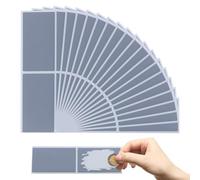 110 Pièce Feuilles d'autocollants à gratter,41 x 72 mm Rectangulaires Cartes à gratter Autocollant,Argent Étiquette de Scratch Surprise,pour Bricolage Cartes Postale