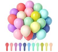 110 Pièces Ballon Pastel, 12 Pouces Ballon Helium, Ballons Anniversaire Multicolores pour Decoration Anniversaire, Baby Shower, Mariage, Remise de Diplôme