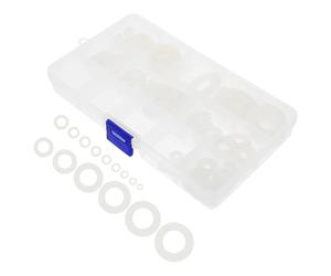 110 Pièces en Caoutchouc Rondelles Plates Blanc | Sélection Multi Tailles, Protection des Surfaces, Usage Maintenance Maison et Équipement, pour Tuyaux D’alimentation