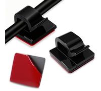 110 Pièces noir Clips de Câble Auto-adhésifs, Câble Management, Gestion Clips Support Organisateurs de Câble, pour PC, TV, Ordinateur Portable, Câble Ethernet, Maison, Bureau