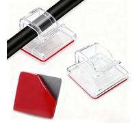110 Pièces transparent Clips de Câble Auto-adhésifs, Câble Management, Gestion Clips Support Organisateurs de Câble, pour PC, TV, Ordinateur Portable, Câble Ethernet, Maison, Bureau
