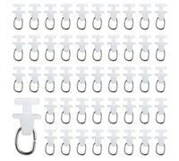 110 PiècesRouleaux de Rail de Rideau, Rail intérieur Crochet de Rideau Rail Glisseur Rail, Patins à Rideaux, Rideau Poulie à Rideaux en Plastique, Crochets de Rideau en Plastique (Blanc)