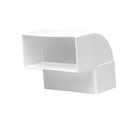 110 x 55 mm / 11 x 5,5 cm - Coude de conduit rectangulaire vertical pour raccord de tuyau - Angle : 90° - Système de ventilation, chauffage et refroidissement - Élément de ventilation pour espaces