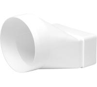 110 x 55 mm / 11 x 5,5 cm - Raccord de tuyau rectangulaire pour tube rond - 100 mm/10 cm - Système de ventilation, chauffage, refroidissement - Élément de ventilation pour les espaces restreints
