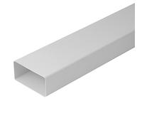 110 x 55 mm - Conduit plat rectangulaire blanc de 0,5 m de long - Tuyau plat