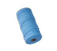 110 Yards 3mm Colorful Cotton Macramé Cord For DIY Crafts | Vibrant 100% Cotton Cord For Creative Projects, Perfect For Macramé(21 Sky blue)
