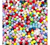 1100 Pièces Pompons,10mm Multicolores Craft Petit Pompons,Enfant DIY Artisanat Fabrication Créatif Décoration Pompoms pour Guirlandes,Franges,Pâques,Enfants Projets Scolaires et d'artisanat