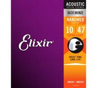 ELIXIR NANOWEB 11002 JEU CORDES GIT. FOLK / EXTRA-LIGHT 10-47