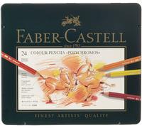 [110024] Faber-Castell Boîte métal de 24 Crayons de couleur Polychromos