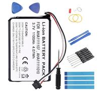 1100mAh 3.7V GPS Batterie pour Tomtom Go 6100, Go 600, Go 610, Go 620 World | Go 620 (2016), Go Essential 4FA60, AHA1111107 + Repair Tool 1100mAh Li-ION Battery