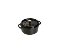 Staub Cocotte ronde Ø 24 cm – Noir mat – Compatible induction – Couvercle auto-arrosant
